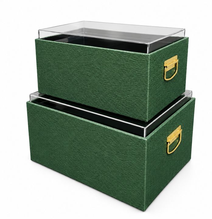 Amadi trunks in forest green with acrylic tops