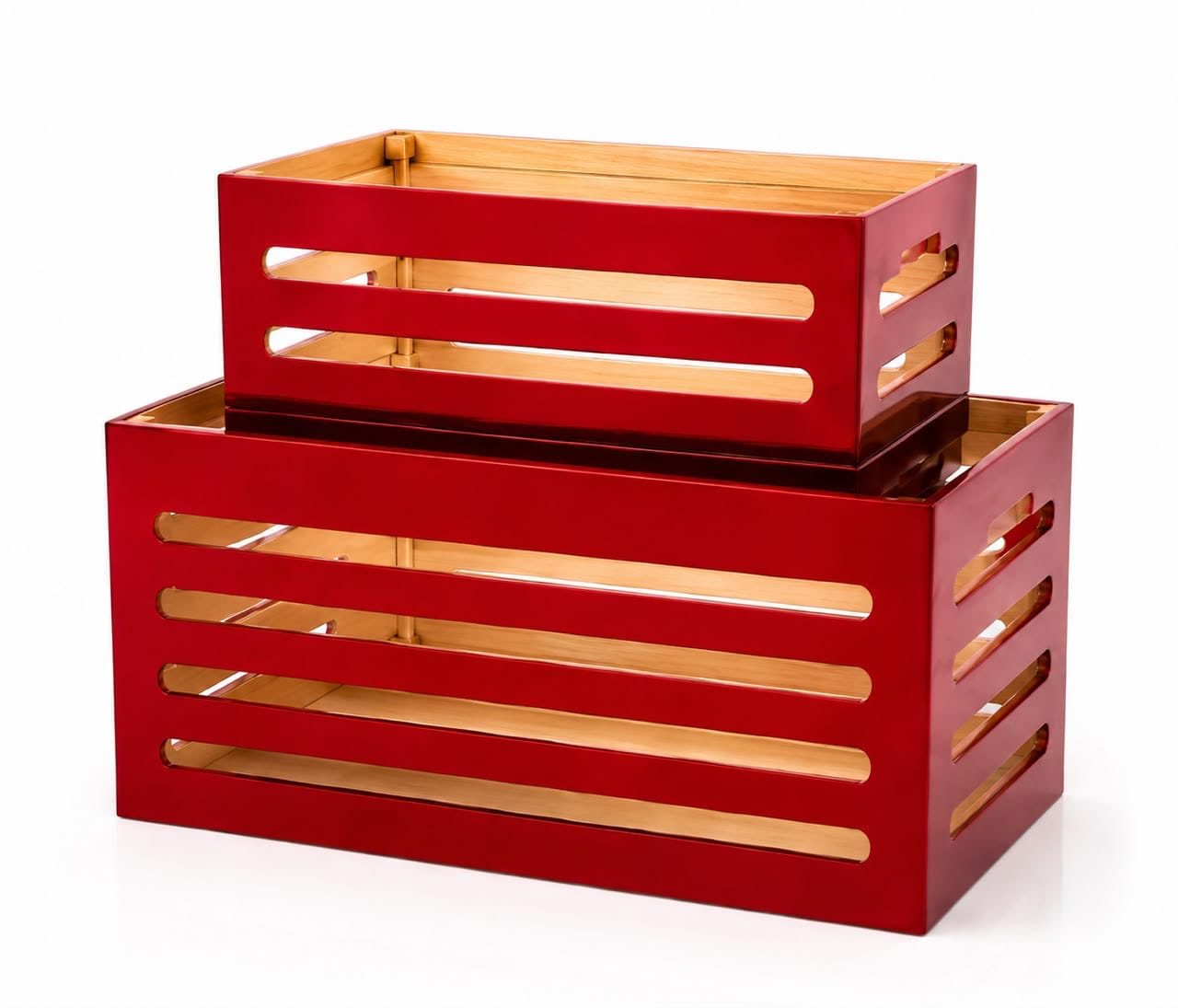 Bernie acrylic mirror crates in red